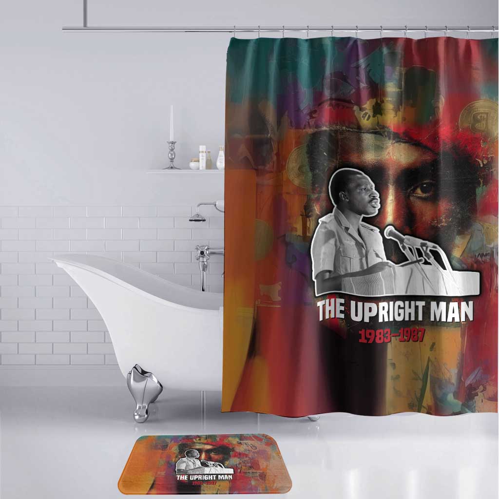 Thomas Sankara Burkina Faso Bathroom Set with Bold Portrait and The Upright Man Tribute Design - African Pride