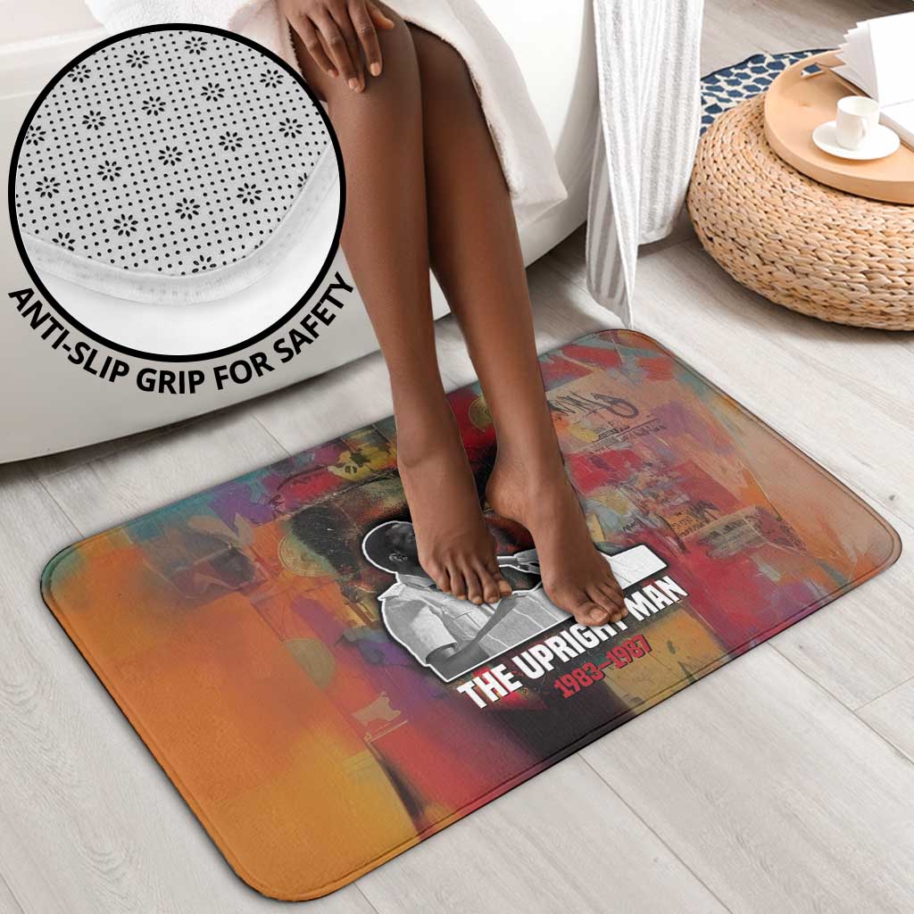 Thomas Sankara Burkina Faso Bathroom Set with Bold Portrait and The Upright Man Tribute Design - African Pride