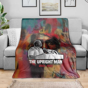 Thomas Sankara Burkina Faso Blanket with Bold Portrait and The Upright Man Tribute Design - African Pride