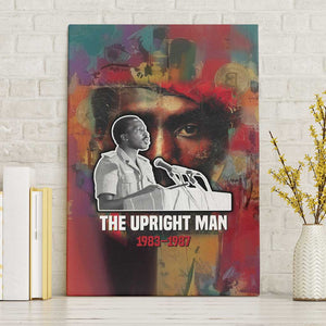 Thomas Sankara Burkina Faso Canvas Wall Art with Bold Portrait and The Upright Man Tribute Design - African Pride