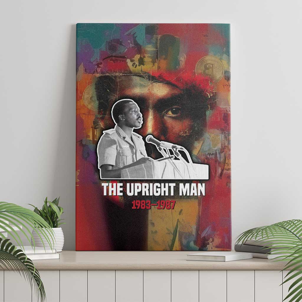 Thomas Sankara Burkina Faso Canvas Wall Art with Bold Portrait and The Upright Man Tribute Design - African Pride
