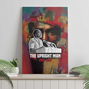 Thomas Sankara Burkina Faso Canvas Wall Art with Bold Portrait and The Upright Man Tribute Design - African Pride