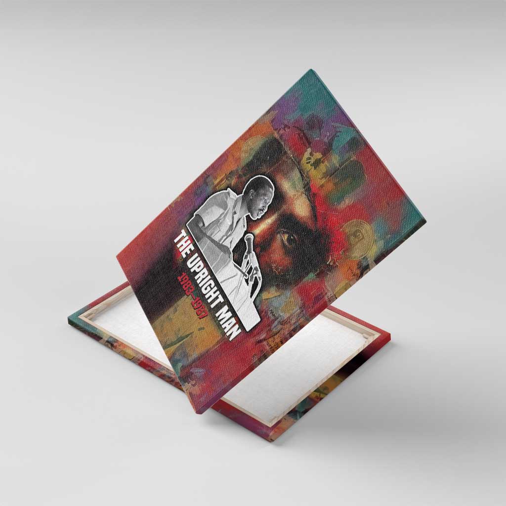 Thomas Sankara Burkina Faso Canvas Wall Art with Bold Portrait and The Upright Man Tribute Design - African Pride