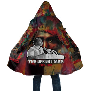 Thomas Sankara Burkina Faso Cloak with Bold Portrait and The Upright Man Tribute Design - African Pride