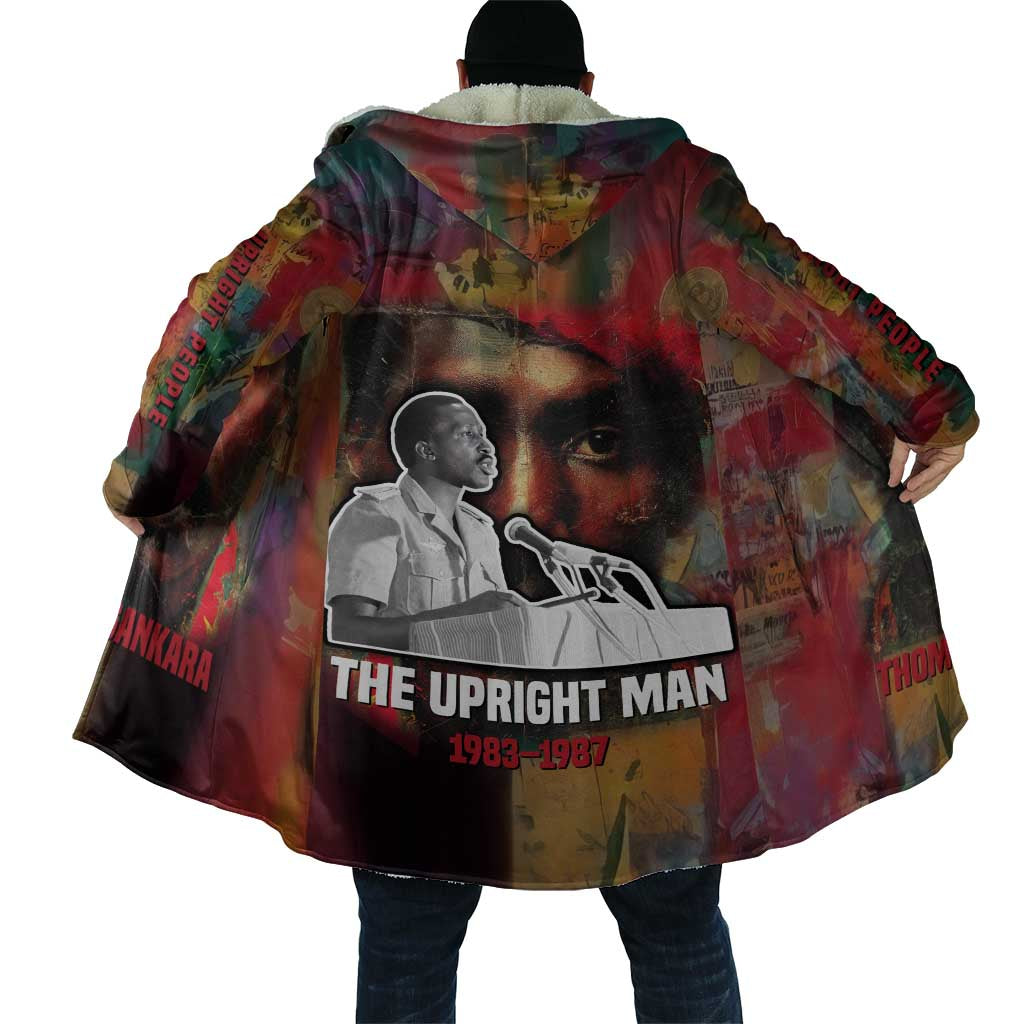 Thomas Sankara Burkina Faso Cloak with Bold Portrait and The Upright Man Tribute Design - African Pride