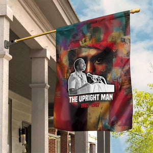 Thomas Sankara Burkina Faso Garden Flag with Bold Portrait and The Upright Man Tribute Design - African Pride