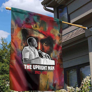 Thomas Sankara Burkina Faso Garden Flag with Bold Portrait and The Upright Man Tribute Design - African Pride