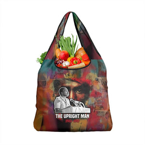 Thomas Sankara Burkina Faso Grocery Bag with Bold Portrait and The Upright Man Tribute Design - African Pride