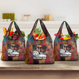 Thomas Sankara Burkina Faso Grocery Bag with Bold Portrait and The Upright Man Tribute Design - African Pride