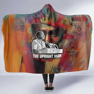 Thomas Sankara Burkina Faso Hooded Blanket with Bold Portrait and The Upright Man Tribute Design - African Pride