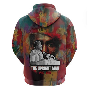 Thomas Sankara Burkina Faso Hoodie with Bold Portrait and The Upright Man Tribute Design - African Pride