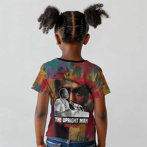 Thomas Sankara Burkina Faso Kid T shirt with Bold Portrait and The Upright Man Tribute Design - African Pride