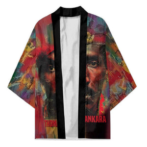 Thomas Sankara Burkina Faso Kimono with Bold Portrait and The Upright Man Tribute Design - African Pride