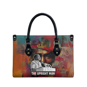 Thomas Sankara Burkina Faso Leather Bag with Bold Portrait and The Upright Man Tribute Design - African Pride
