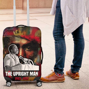 Thomas Sankara Burkina Faso Luggage Cover with Bold Portrait and The Upright Man Tribute Design - African Pride