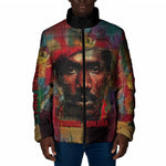 Thomas Sankara Burkina Faso Padded Jacket with Bold Portrait and The Upright Man Tribute Design - African Pride
