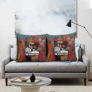 Thomas Sankara Burkina Faso Pillow Cover with Bold Portrait and The Upright Man Tribute Design - African Pride