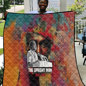 Thomas Sankara Burkina Faso Quilt with Bold Portrait and The Upright Man Tribute Design - African Pride