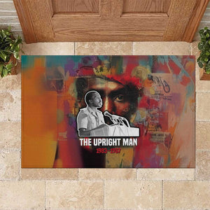 Thomas Sankara Burkina Faso Rubber Doormat with Bold Portrait and The Upright Man Tribute Design - African Pride