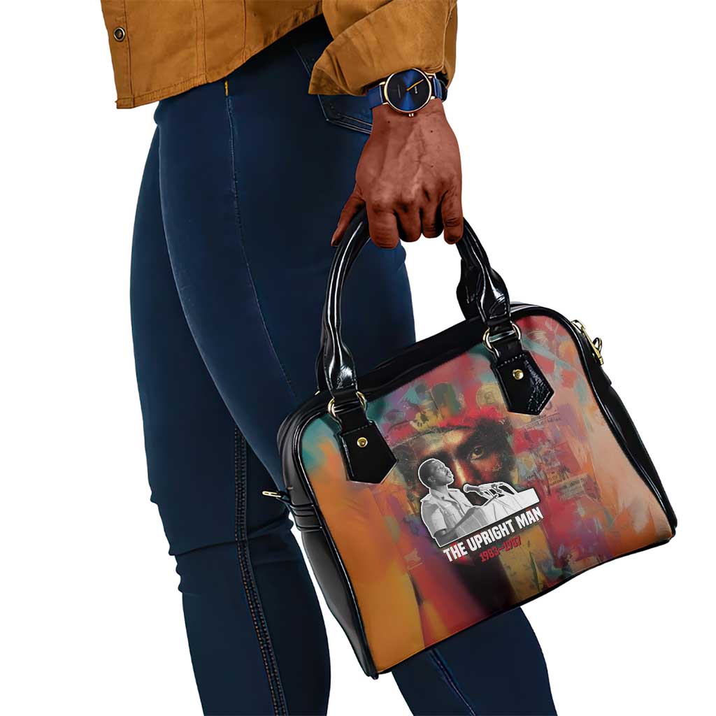 Thomas Sankara Burkina Faso Shoulder Handbag with Bold Portrait and The Upright Man Tribute Design - African Pride