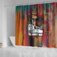Thomas Sankara Burkina Faso Shower Curtain with Bold Portrait and The Upright Man Tribute Design - African Pride