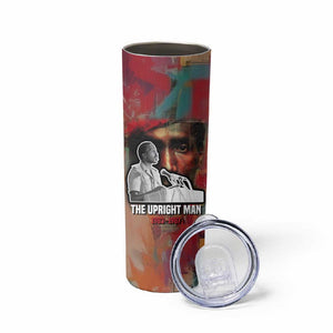 Thomas Sankara Burkina Faso Skinny Tumbler with Bold Portrait and The Upright Man Tribute Design - African Pride