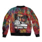 Thomas Sankara Burkina Faso Sleeve Zip Bomber Jacket with Bold Portrait and The Upright Man Tribute Design - African Pride