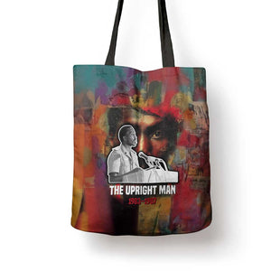 Thomas Sankara Burkina Faso Tote Bag with Bold Portrait and The Upright Man Tribute Design - African Pride