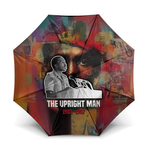 Thomas Sankara Burkina Faso Umbrella with Bold Portrait and The Upright Man Tribute Design - African Pride