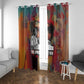 Thomas Sankara Burkina Faso Window Curtain with Bold Portrait and The Upright Man Tribute Design - African Pride