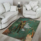 Burkina Faso Thomas Sankara Area Rug with Military Stance and Anti-Imperialist Quote Tribute Design - African Pride