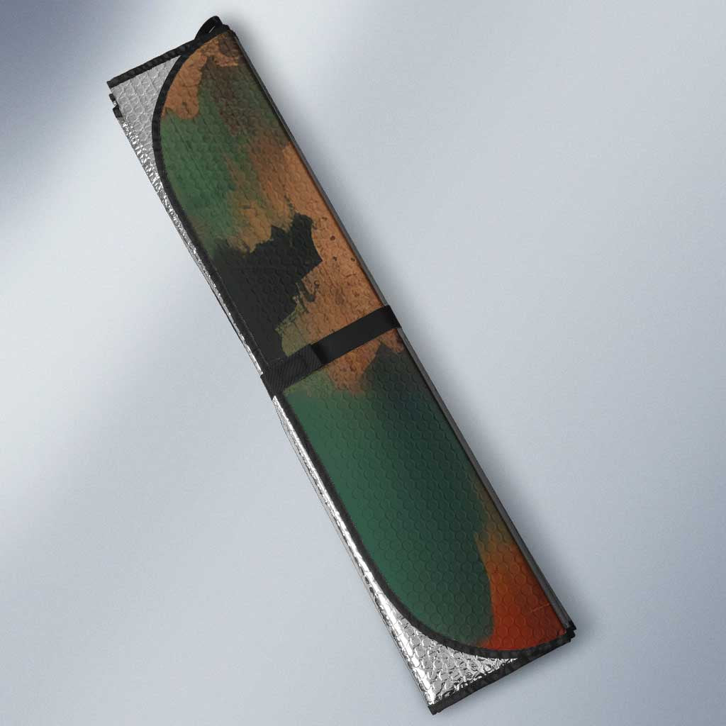 Burkina Faso Thomas Sankara Auto Sun Shade with Military Stance and Anti-Imperialist Quote Tribute Design - African Pride