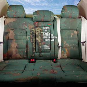 Burkina Faso Thomas Sankara Back Car Seat Cover with Military Stance and Anti-Imperialist Quote Tribute Design - African Pride