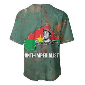 Burkina Faso Thomas Sankara Baseball Jersey with Military Stance and Anti-Imperialist Quote Tribute Design - African Pride