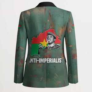 Burkina Faso Thomas Sankara Blazer with Military Stance and Anti-Imperialist Quote Tribute Design - African Pride