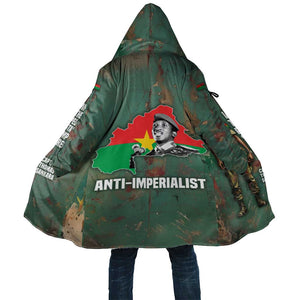Burkina Faso Thomas Sankara Cloak with Military Stance and Anti-Imperialist Quote Tribute Design - African Pride