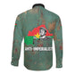 Burkina Faso Thomas Sankara Long Sleeve Button Shirt with Military Stance and Anti-Imperialist Quote Tribute Design - African Pride