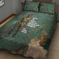 Burkina Faso Thomas Sankara Quilt Bed Set with Military Stance and Anti-Imperialist Quote Tribute Design - African Pride