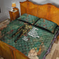 Burkina Faso Thomas Sankara Quilt Bed Set with Military Stance and Anti-Imperialist Quote Tribute Design - African Pride