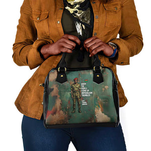 Burkina Faso Thomas Sankara Shoulder Handbag with Military Stance and Anti-Imperialist Quote Tribute Design - African Pride