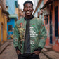 Burkina Faso Thomas Sankara Sleeve Zip Bomber Jacket with Military Stance and Anti-Imperialist Quote Tribute Design - African Pride