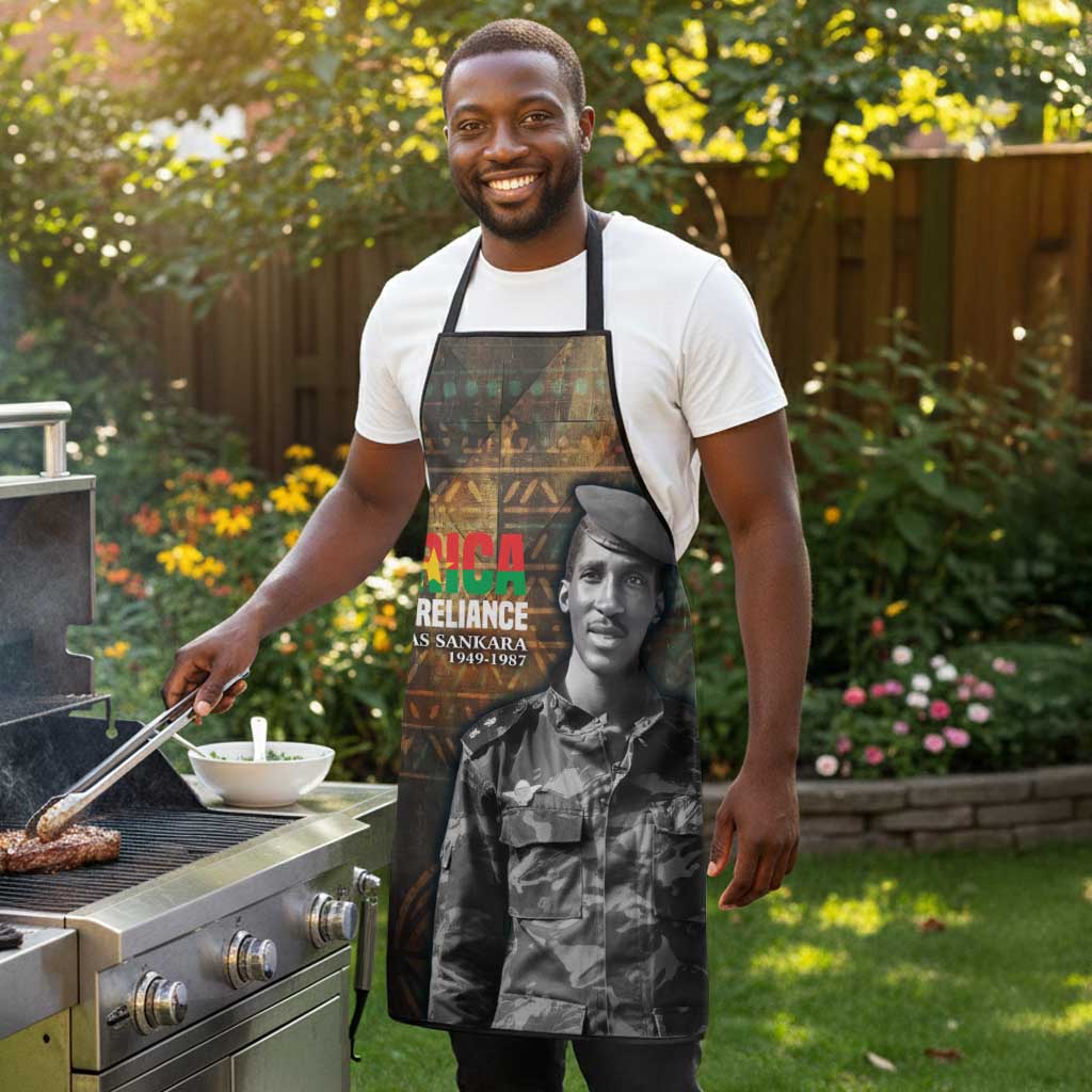 Thomas Sankara Apron Burkina Faso Africa Self-Reliance Message and Military Portrait - African Pride