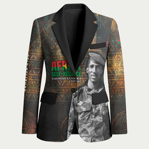 Thomas Sankara Blazer Burkina Faso Africa Self-Reliance Message and Military Portrait - African Pride