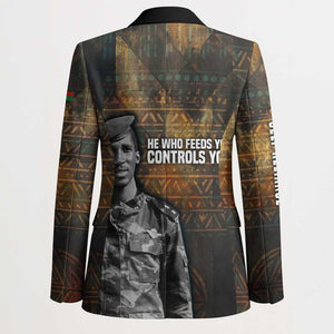 Thomas Sankara Blazer Burkina Faso Africa Self-Reliance Message and Military Portrait - African Pride