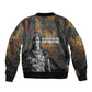 Thomas Sankara Bomber Jacket Burkina Faso Africa Self-Reliance Message and Military Portrait - African Pride
