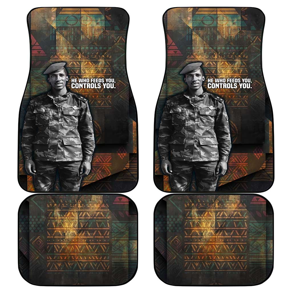 Thomas Sankara Car Mats Burkina Faso Africa Self-Reliance Message and Military Portrait - African Pride