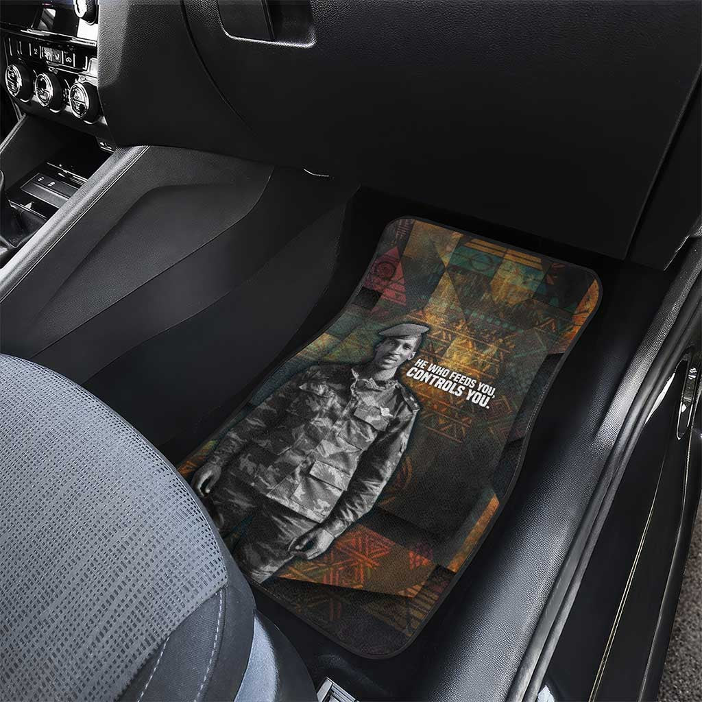 Thomas Sankara Car Mats Burkina Faso Africa Self-Reliance Message and Military Portrait - African Pride