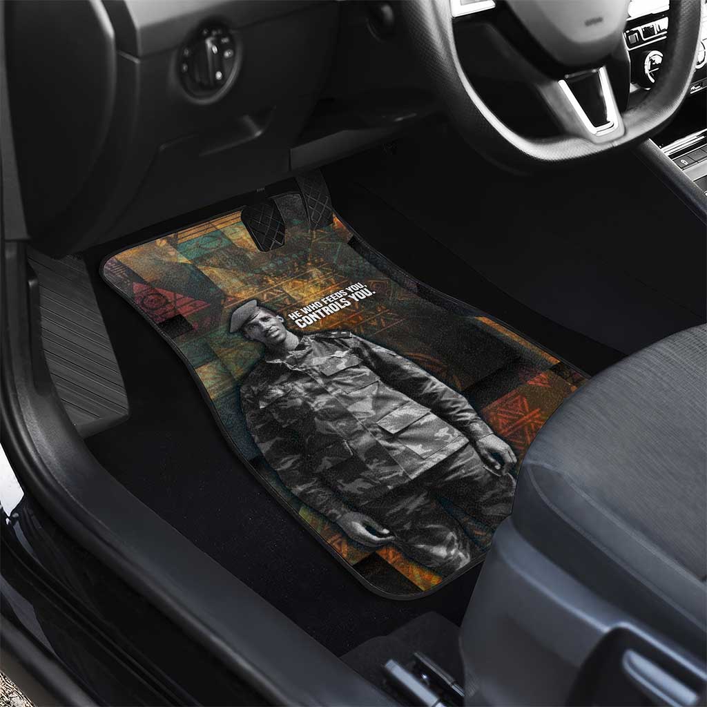 Thomas Sankara Car Mats Burkina Faso Africa Self-Reliance Message and Military Portrait - African Pride