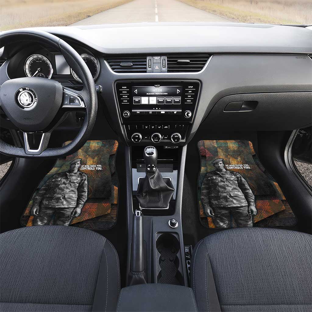 Thomas Sankara Car Mats Burkina Faso Africa Self-Reliance Message and Military Portrait - African Pride