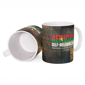 Thomas Sankara Ceramic Mug Burkina Faso Africa Self-Reliance Message and Military Portrait - African Pride